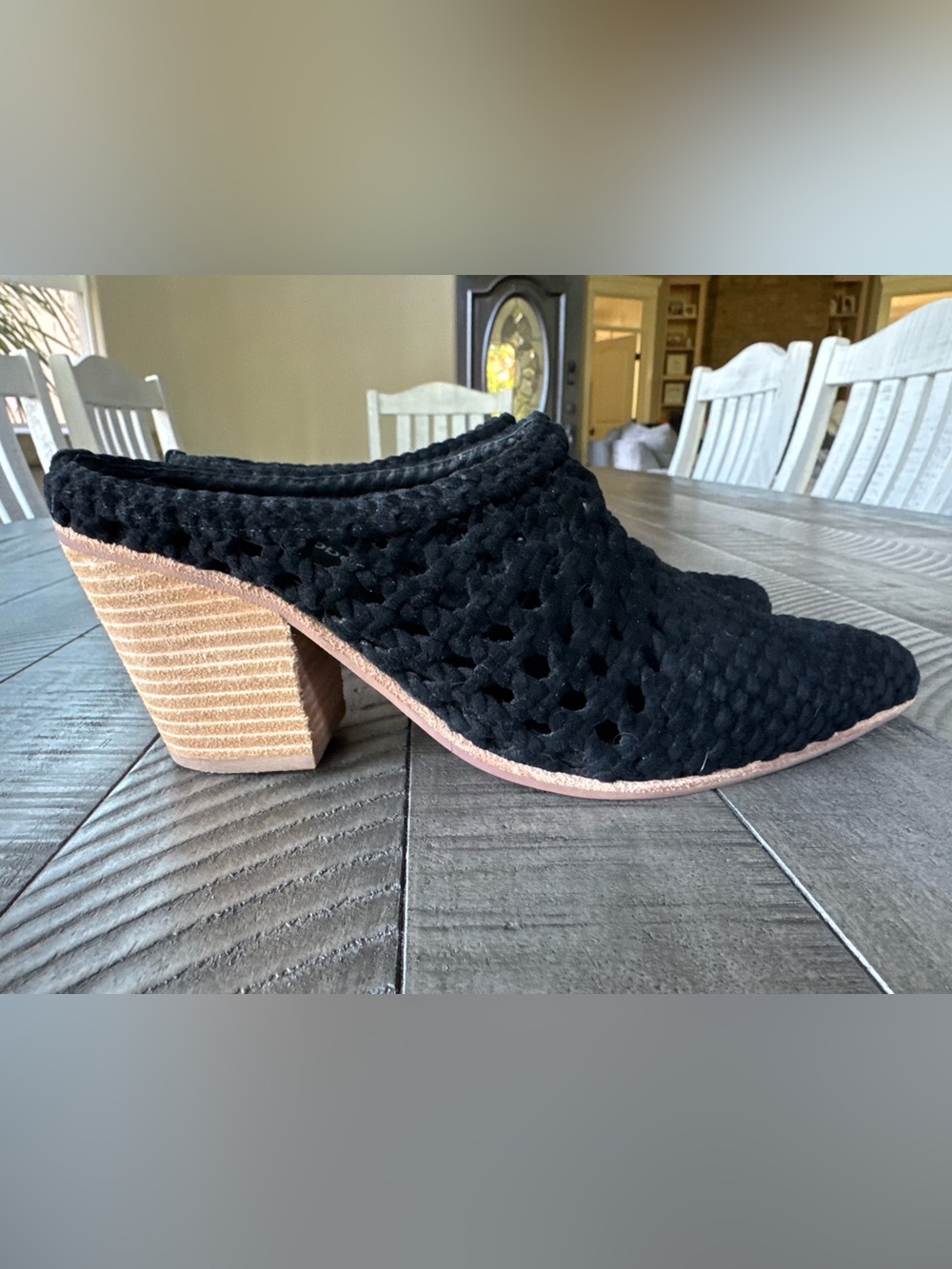 Jeffrey Campbell by Anthropologie Chunky Heeled Mules Womenโs Size 6.5